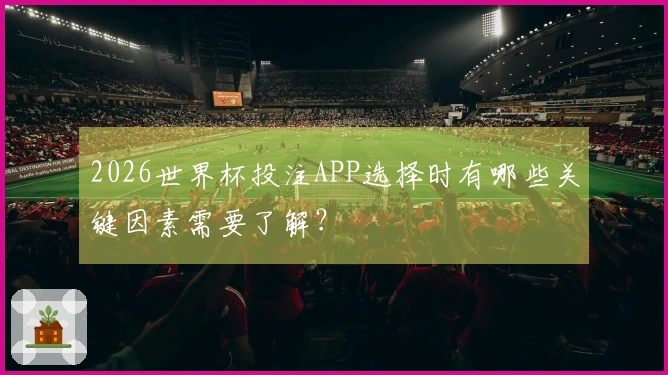2026世界杯投注APP选择时有哪些关键因素需要了解？